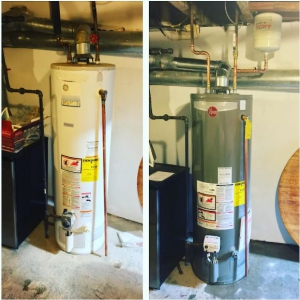Water Heaters in the garage